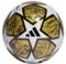 adidas UEFA Champions League Club Machine-Stitched Football/Soccer Ball for Unisex, Size 3 EU, White/Gold Metallic/Black