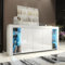 Creative Furniture Sideboard 164 cm White TV Unit Modern Stand Gloss Doors Free LED, E115