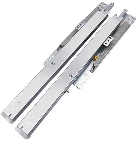 WXXSHGDW 1 Paar Schubladenschienen Softclose Schwerlastauszug 45kg Tragkraft Vollauszug Versteckte Schubladenführungen für die Bodenmontage (Size : 65cm/25.6inch)