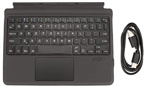 Asixxsix Bluetooth Keyboard, Slim Wireless Keyboard with Mechanical Keys and Trackpad, Lightweight Rechargeable Laptop Keyboard with Touchpad, for S Urface Go 3, Go 2,