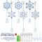 WEDNOK 6 Set Schneeflocke Diamond Painting Sonnenanfänger Schneeflocke Bastelset Kristall Anhänger Weihnachtsdeko Suncatcher zum Basteln für Kinder Winter Weihnachten Weihnachtsbaum Fenster