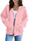 Sweat Zippé Femme Sweatshirt Femme Capuche Zippé Sweat A Capuche Femme Sport Sweat Femme Capuche Zippe Sweat Femme Veste Femme Hiver Sweat Oversize Sweat A Capuche Femme Rose XL