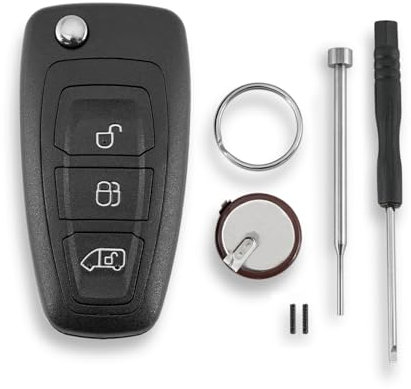 Custodia per chiave auto a 3 pulsanti per Ford Transit Custom Key Fob e Ford Transit MK8 batteria VL2020 strumento di rimozione pin