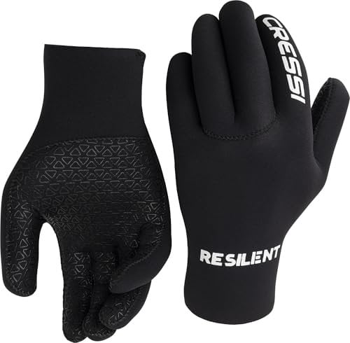 Cressi Resilient Gloves 2mm XL - Unisex Ultra Grip Handschuhe aus weichem Neopren Schwarz 2 mm, zum Tauchen, Angeln, Schnorcheln, Surfen, Paddeln, Kajakfahren und Schwimmen, XL