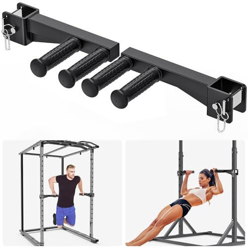 Lifeswell Dipstångfäste för kraftställ, halkfria breda och smala grepphandtag, 226 kg kapacitet, knäböjningsställ för dipp, inverterade rader, push-up