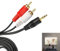 RCA to 3.5mm Cable Phono Mini Jack Stereo Lead Gold-plated Red and White Aux Headphone Cord RCA Audio Y Splitter Compatible with Hi-Fi Amplifier Speaker DJ Controller Turntable TV Car Phone(1.5M)