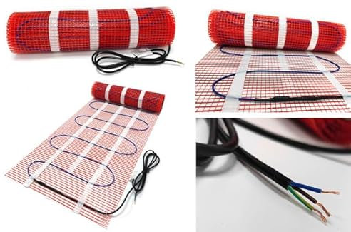 Heat Up Electric Underfloor Heating Sticky Mat 200w per m² for Stone Tiles Laminate Ceramic Porcelain etc (16m x 0.5m)