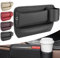 HLTTXS Autositz Lückefüller Organizer für Mercedes-Benz SLK R170 R171 R172, Mit Getränkehalter, Verstellbare, Beidseitige Aufbewahrung PU-Leder,Black-Copilot