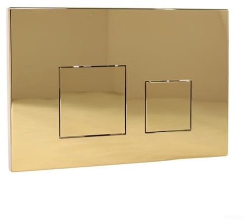 Dual Flush Plate Toilet Flush Button Replacement GEBERIT Sigma Series UP300 Dual Flush Plate (Bright Gold)