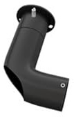 28mm Room Darkening Corner Bracket for Curtain Poles - Black | Corner bracket for 28mm curtain poles. Supports room darkening setups. Strong and durable for secure pole fitting.