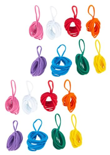 Sewroro 96pcs Multicolored Elastic Weaving Loom Refill Loops for DIY Crafts Soft Pot Holder Bands Kit for Handcrafts and Bracelet Making
