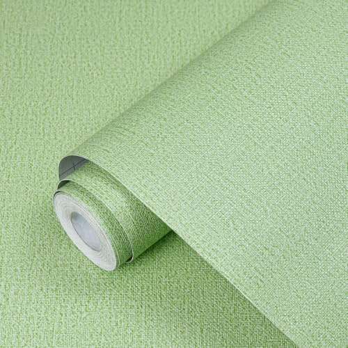 Uooar Green Peel and Stick Wallpaper 44cm x 204cm | Textured Contact Paper Removable Self Adhesive Vinyl Wallpaper for Bedroom Living Room Kitchen Cabinets
