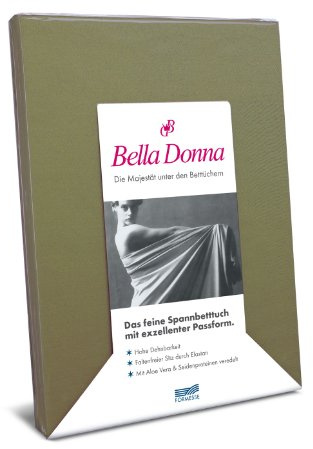 Spannbettlaken Bella Donna Jersey für Matratzen & Wasserbett 140-160 x 200-220 cm in Olive