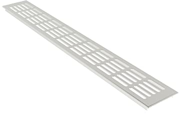 KITCHEN WORKTOP / PLINTH HEAT VENT GRILL ALUMINIUM 480 x 80 mm