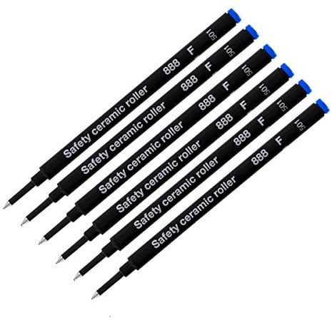 Schmidt 888 Tintenrollerminen, feine Spitze, Blau, 6 Stück
