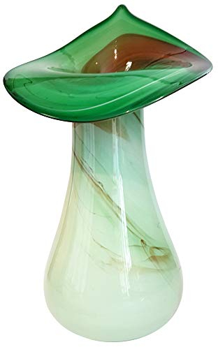 Oberstdorfer Glashütte Vase Moderne Verre Vert marbré Multicolore Grand Vase Hauteur env. 35-37 cm