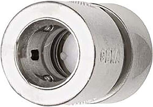 Geka 743XSB Schlauchstück Stecksystem 3/4 Zoll MS NI mit Wasserstopp 19 mm, Silber, 18 x 8 x 13 cm