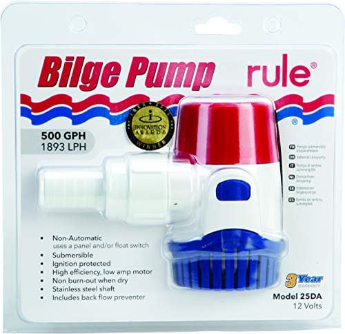 Rule Industries 25DA Next Generation Non-Auto 500GPH Bilge Pump