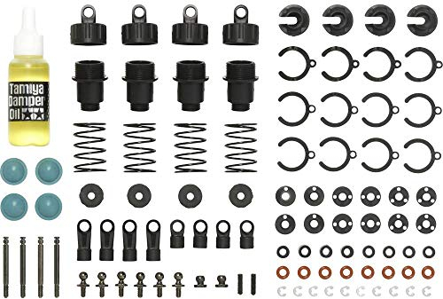 CARSON 500908234-Tuningsatz TT-02, Tuningset für Tamiya Chassis, Ersatzteil, Modellbau, Zubehör, Tuningteile, schwarz