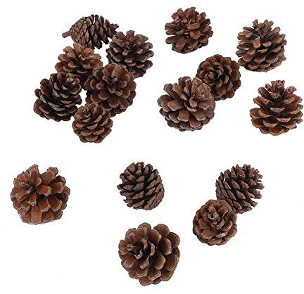16 Stücke Natürliche Tannenzapfen Leichte Ornament Weihnachtsbaum Thanksgiving Kranz Party Wand Tür Hängen Winter Dekoration