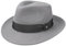 LIERYS City Filzhut - Wollfilzhut Damen/Herren - Hut aus Filz (Wollfilz) - Herrenhut wasserabweisend - Wollhut Packable - Bogarthut Sommer/Winter - Fedora grau M (56-57 cm)