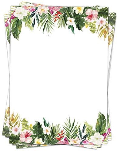 50 Blatt Briefpapier (A4) | Blüten und Blumen | Motivpapier | edles Design Papier | beidseitig bedruckt | Bastelpapier | 90 g/m²