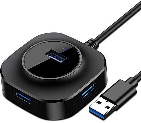 USB Hub, FLYEER 4 Port USB 3.0 Hub, Ultra Slim Portable Data Hub Applicable for i-Mac Pro, MacBook, Mac Mini/Pro, Surface Pro, Notebook PC, Laptop, USB Flash Drives, and Mobile HDD
