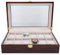 Uhrenbox mit 12 F?chern, Uhrenkasten mit Glasdeckel 12 Uhren, Uhrenbox Uhr Aufbewahrungs?box aus Massiv Holz mit Glas Vitrine und Metallverschl¨¹ss Uhren und Schmuck 31,2 x 20 x