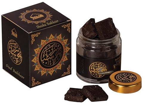 Bakhoor Sheeba, Yemeni Oud Bakhoor by Dukhni | Luxury Ramadan Gifts for Muslim men & women, Eid Hamper | Traditional Arabic Oudh Bakhour Incense | 40 gram jar to scent your home, clothes and hair