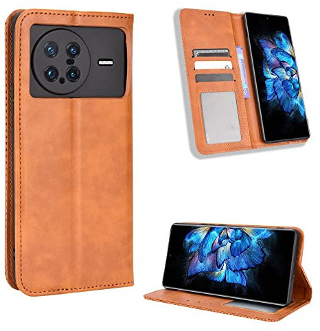 BellaCase Vivo X Note Coque [Étui Portefeuille] [Fonction Support] [Slots pour Cartes] [Couverture à Rabat Magnétique] Compatible avec Le Smartphone Vivo X Note(Marron)