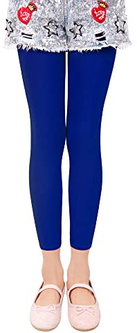 L&K-II 3/4 Kinder Mädchen Sommer Strumpfhose ohne Füße Ballett Strumpfhose Tanzstrumpfhose 40 Den Blickdichte Mikrofaser Farbig 27252 Königsblau 134/140