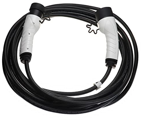 vhbw Ladekabel Typ 2 zu Typ 2 kompatibel mit Jeep Renegade, Renegade PHEV Elektroauto, 1-phasig, 16 A, 3,5 kW, 10 m