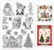 GLOBLELAND Weihnachtszwerg Klare Stempel für Diy Scrapbooking Dekor Winter Weihnachtsmann Schneeflocken Weihnachtsbaum Transparente Silikonstempel zum Basteln von Karten Fotoalbum Dekoration