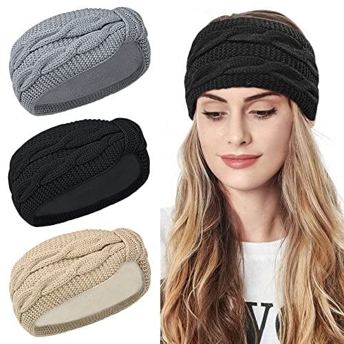 Kavya Stirnband Damen Winter, Ohrenwärmer Damen Stirnband Winter Haarband Gestrickte Stirnbänder Mädchen Haarbänder Headwrap Kopfband Outdoor