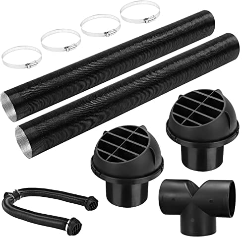 Standheizung Zubehör,75mm Entlüftungsschlauch Auto Heizung Rohrleitung Warmluftauslass Abgasschlauch Clips Set für Webasto Eberspacher Propex,Diesel Heizung,Auto Heizung Rohrleitung