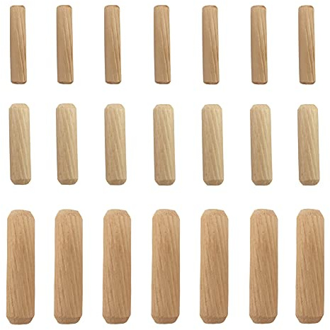 Medsuo 21PCS Wooden Dowels Assorted, Wood Pegs for Shelves, 1/4 5/16 3/8 in
