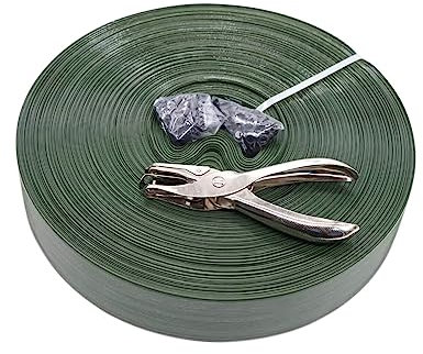 Evecad 75 m x 0 m Maschendrahtzaun-Sichtschutzband, Maschendrahtzaun-Latten, Zaunabdeckung, Privatsphäre, 200 Verbindungsstifte und Locher im Lieferumfang enthalten (grün)