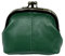 LOLUNA® Porte-Monnaie Femme Cuir Agneau Souple, Fermoir clic-clac modèle Retro, Compartiment Fermeture, Couleurs au Choix - Vert foncé