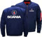 BOMMEL Herren Fliegeranzug Bomberjacken Für Scania Mäntel Mit Durchgehendem Reißverschluss Stehkragen Oberbekleidung Oberteile Gefütterte Warme Jacke Mit Taschen,B,XL