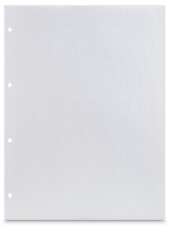 Hama Innenseiten Fotoalbum Scrapbooking (Nachfüllpackung für Fotokartonseiten mit Schutzkristallpapier, 250 g/m², 23,3 x 31 cm, perforiert, 25 Blatt) weiß