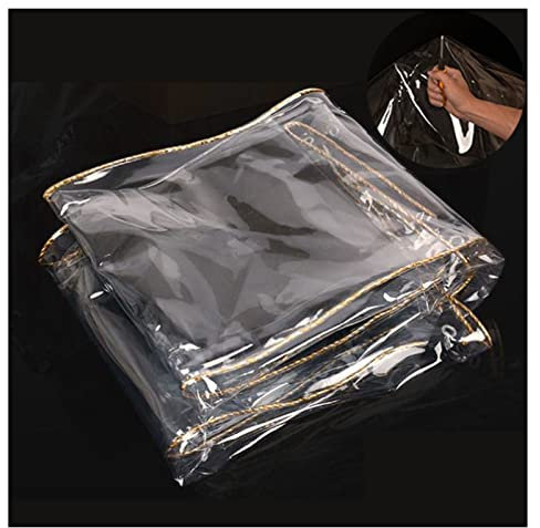 KAYEF Foglio di Tela Cerata Impermeabile Trasparente per impieghi gravosi, telone Trasparente Antipioggia Antipolvere, tettuccio Isolante Anti-invecchiamento in PVC per Serra da Campeggio Pesca gi