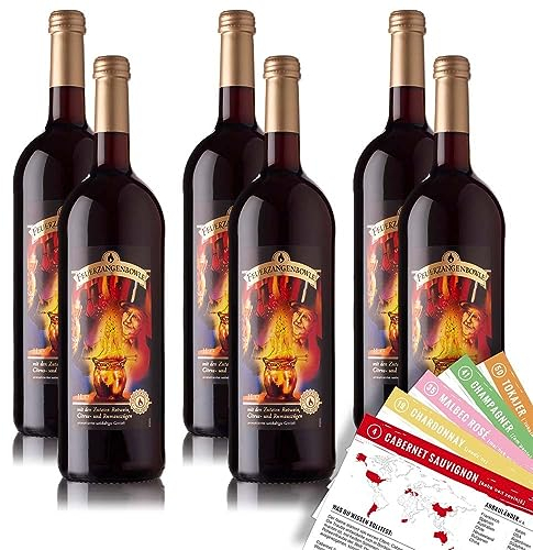 Feuerzangenbowle Rot, sortenreines Weinpaket + VINOX Winecards (6x1,0l)