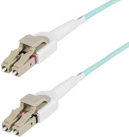 StarTech.com Cavo in fibra ottica multimodale OM4 LC a LC (UPC) commutabile da 5m, Linguette push-pull, 50/125µm, Reti 100G, Cavo patch/bretella in fibra ottica LSZH (450FBLCLC5SW)