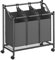 SONGMICS Rolling Laundry Sorter, Laundry Basket with 3 Removable Bags, Laundry Hamper, Laundry Trolley, for Laundry Room, Bedroom, Bathroom, 3 x 45 L, Slate Grey RLS102G01