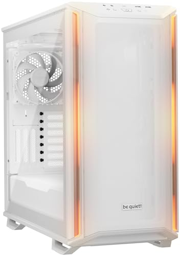 be quiet! Dark Base 701 White PC Case Case 3X Silent Wings 4 PWM High Speed Ventola, Illuminazione ARGB + controller ARGB, hub PWM/ARGB, controllo ventola, vassoio scheda madre per layout invertito,