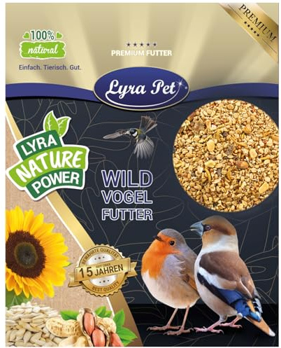 Lyra Pet® 20 kg Weichfutter Premium mit Mehlwürmern, Erdnüssen & Rosinen | Proteinreiches Vogelfutter für Wildvögel - Nährstoffreiches Wildvogelfutter für Weichfresser - Ganzjähriges Streufutter