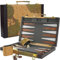 15' Backgammon aus Kunstleder mit Digitaldruck Weltkarte (Weltkartendesign)