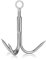 Grappling Hook 3Claw Climbing Stainless Steel Grapnel Small/Large Size (3 Claw Grapple, Fishing, 1, M, 05700)