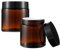 Gjinxi 100ml Bocaux En Verre Ambré, 2 Paquets De Contenants De Cosmétiques Vides Avec Doublures Intérieures Et Couvercles Noirs Pots De Stockage De Lotion De Crème pour Le Visage Petites Bouteilles