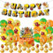 34PCS Lion Party Balloons Decorations Set,Lion Birthday Party Supplies,King Banner,Kids Animals Party Decorations Lion Theme Cake Toppers for Baby Shower, Kids Birthday Party